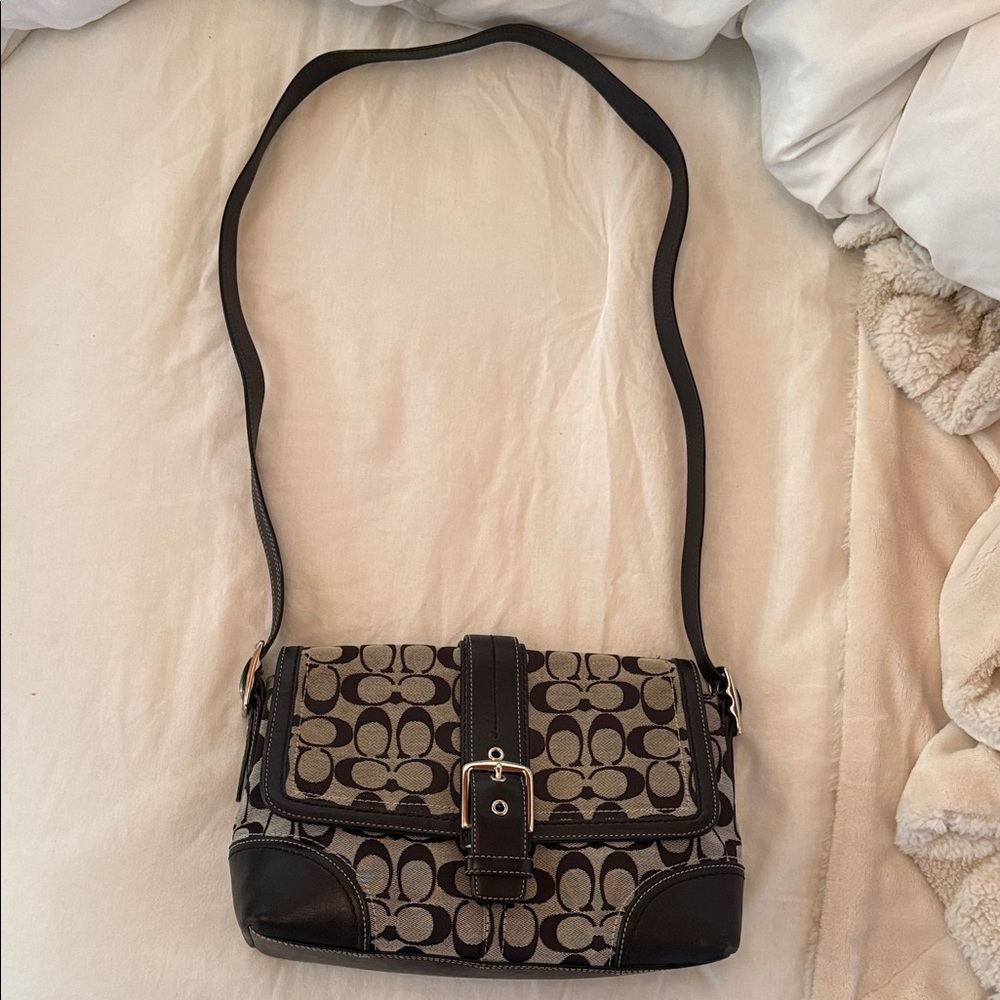 Coach Black and Brown Crossbody Bag